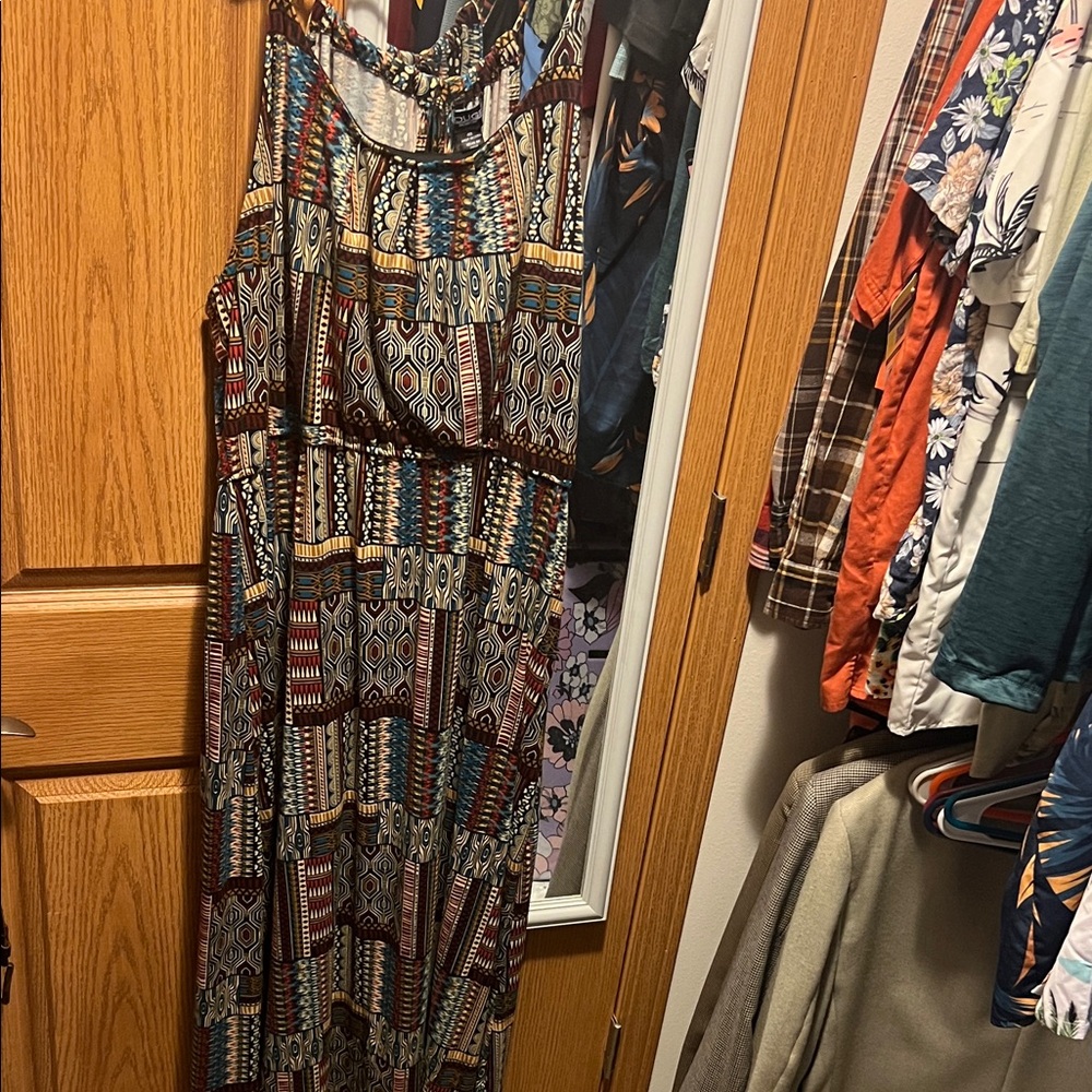 Rouge! Ethnic Patterned Maxi Dress